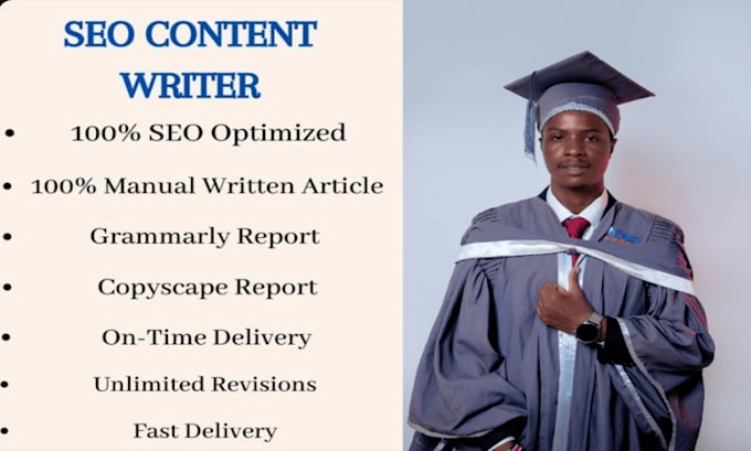 Gig Preview - Write high quality SEO articles and blog posts with images