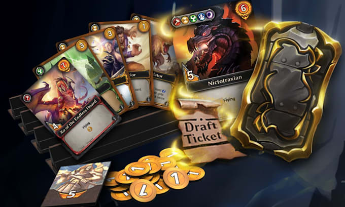 Gig Preview - Create a stunning custom card game design, trading card game design