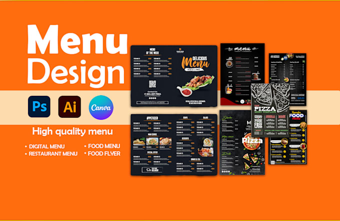 Gig Preview - Do editable restaurant menu design, digital menu, food menu, price list in canva