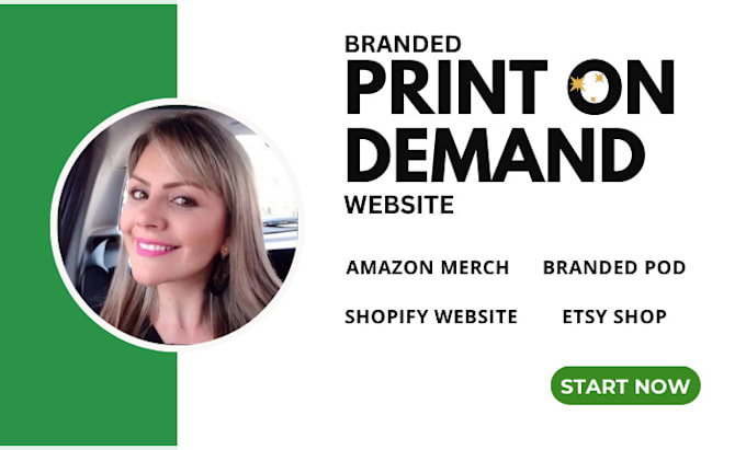 Gig Preview - Setup branded shopify print on demand website, printify, amazon merch t shirt