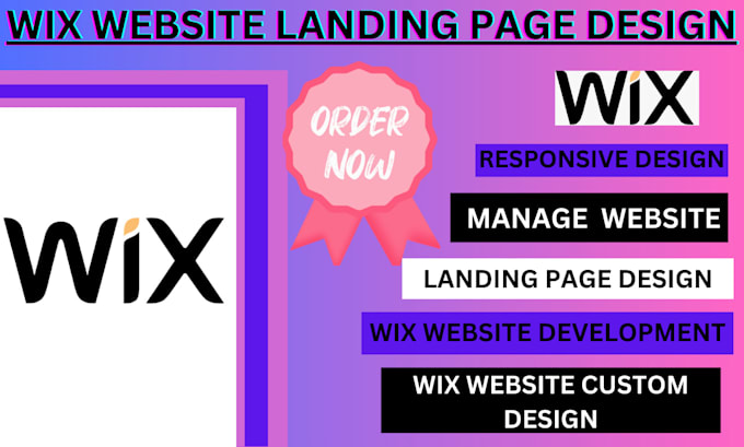 Gig Preview - Develop wix landing page, design a custom modern wix website