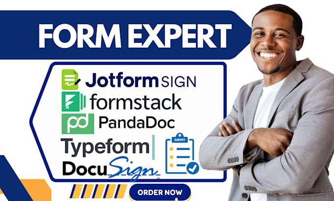 Gig Preview - Do form stack typeform jotform pandaoc docusign pdf eillable tripletto survey