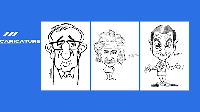 Gig Preview - Draw digital caricature from your photo