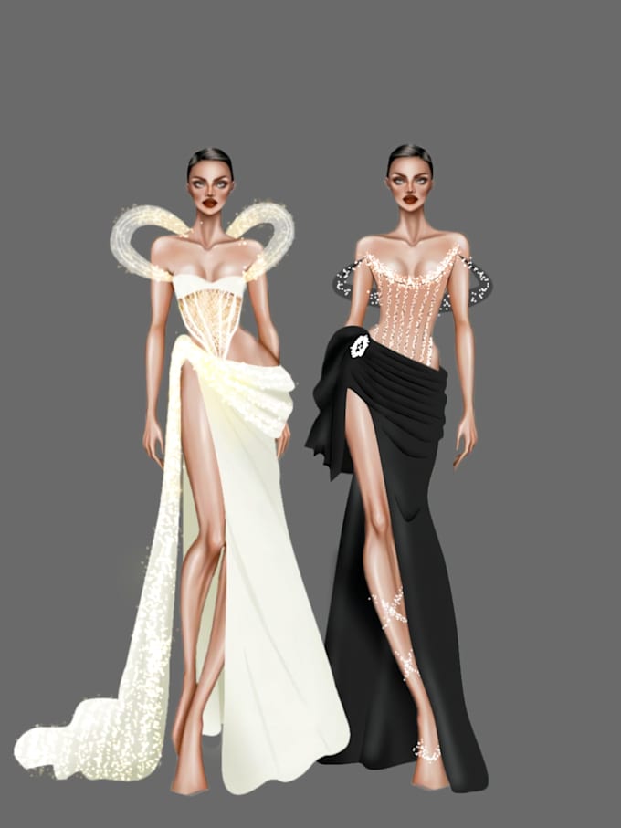 Gig Preview - Fashion design and illustration for your brand