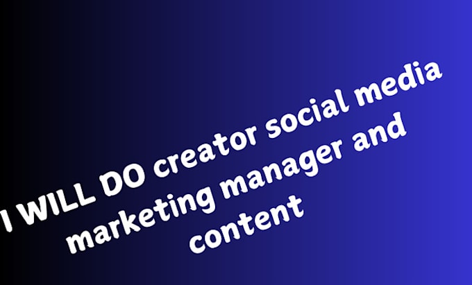 Gig Preview - Be your creator social media marketing manager and content