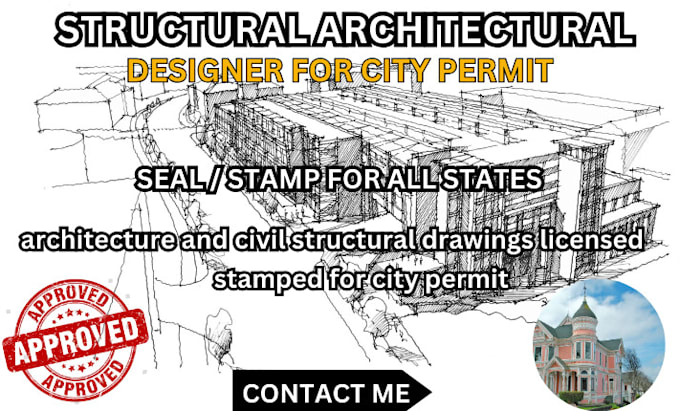 Gig Preview - Do architectural stamp, structural stamp, correct drawings for city permit