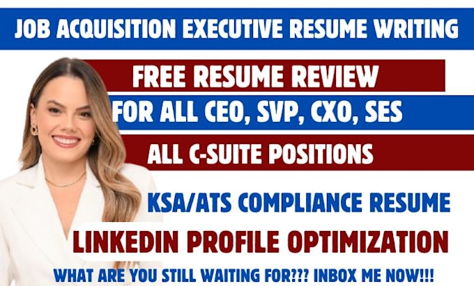 Gig Preview - Write executive resume writing, ats resume, federal resume, usajobs resume, IT