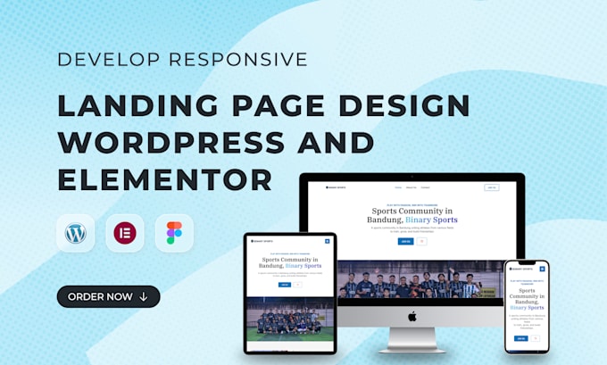 Gig Preview - Design and develop responsive landing page wordpress