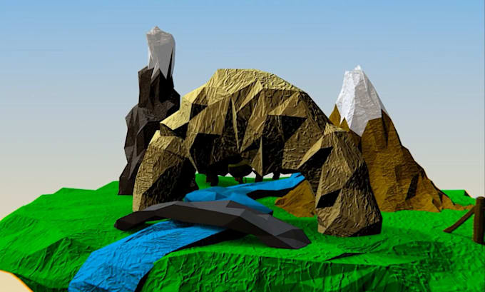 Gig Preview - Create low poly environment for game