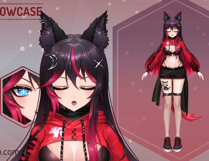 Gig Preview - Design and rig vtuber model, 3d vtuber model, live2d art model, nsfw anime art