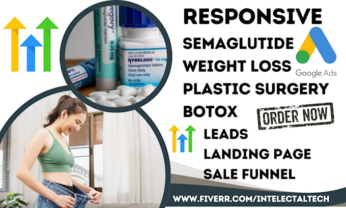 Gig Preview - Design gohighlevel semaglutide landing page ghl weight loss website botox funnel