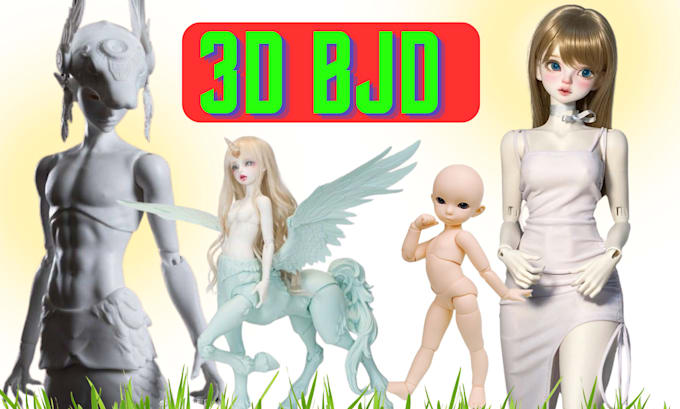 Gig Preview - Do high quality 3d ball jointed articulated model , 3d doll, for 3d printing