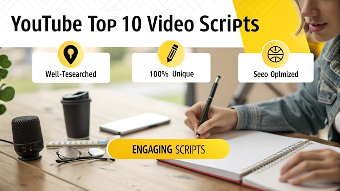 Gig Preview - Write engaging youtube scripts to boost viewers