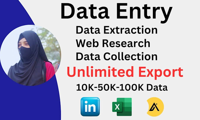 Bestseller - do your virtual assistant for data entry data extraction web research email lead