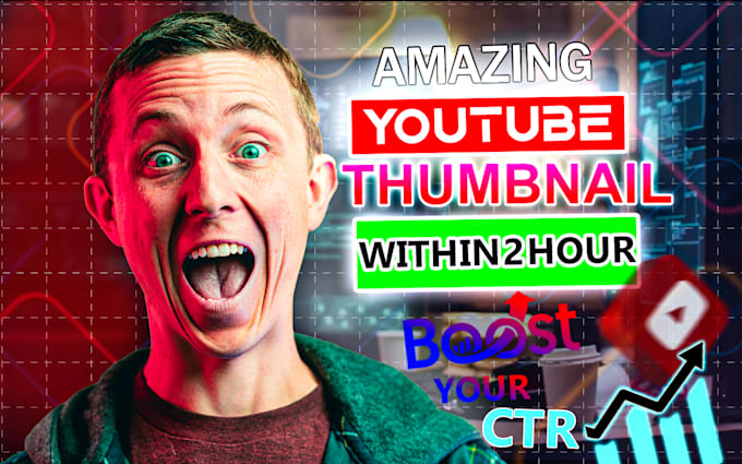 Gig Preview - Design attractive thumbnails for your youtube channels