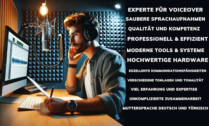 Gig Preview - Provide a professional german voiceover for your project or video