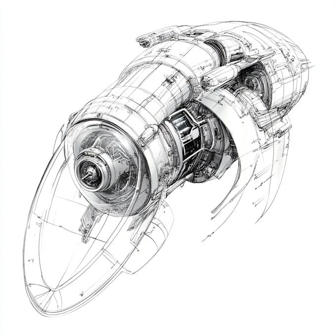 Gig Preview - Draw a spaceship or vehicle design