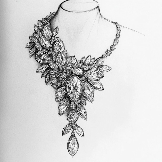 Gig Preview - Do a quick jewelry sketch design your concept