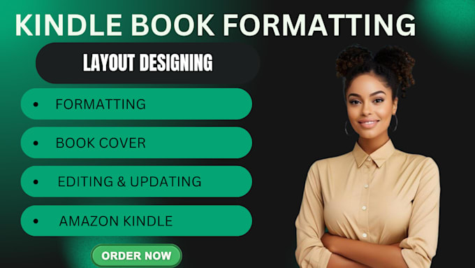 Gig Preview - Do book formatting for amazon kdp, ebook formatting, kdp book publishing