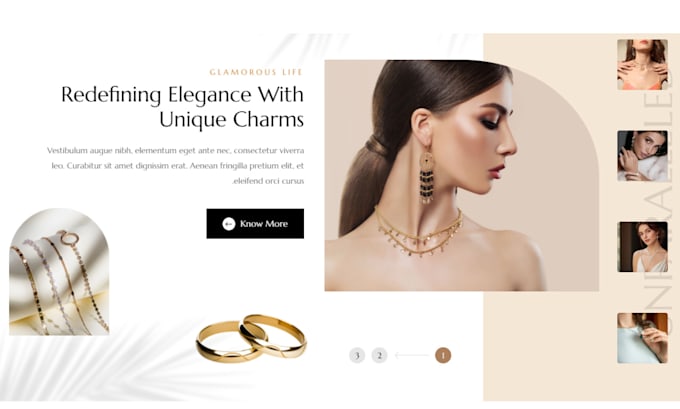 Gig Preview - Design jewerly website jewerly retouch fashion website jewerly store