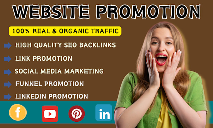 Gig Preview - Do website traffic, link promotion to increase organic website promotion