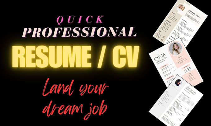 Gig Preview - Create a professional, job winning CV or resume