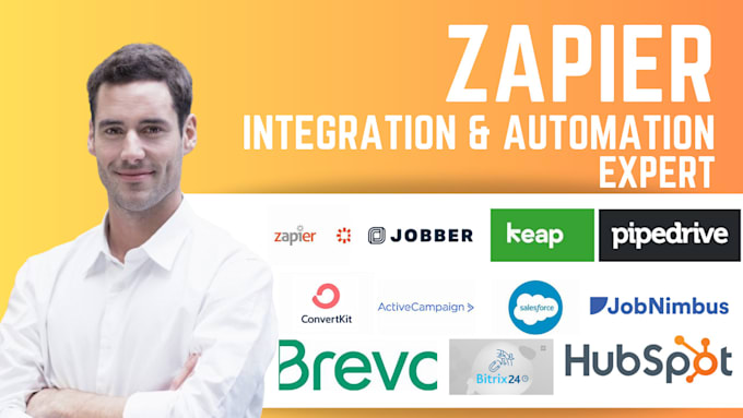 Gig Preview - Zapier integration for salesforce pipedrive jobber jobnimbus activecampaign keap