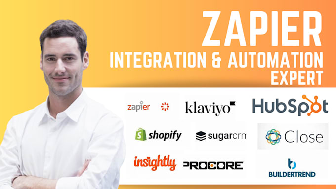 Gig Preview - Zapier integration for mailchimp hubspot close CRM procore buildertrend klaviyo