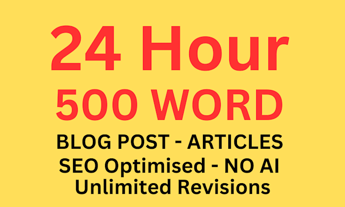 Bestseller - write a 500 word engaging SEO blog post in 24 hour