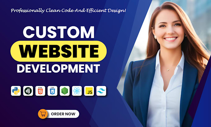 Gig Preview - Build rebuild custom website development, frontend backend developer