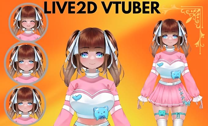 Gig Preview - Design live2d vtuber model, 2dvtuber design character illustration ready for rig