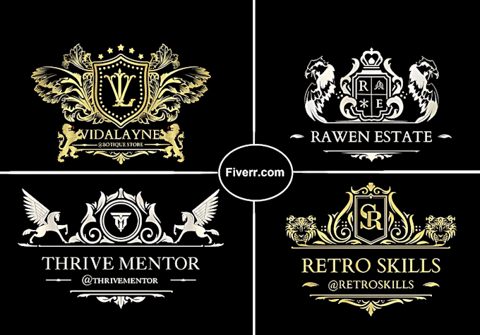 Gig Preview - Design luxury regal heraldic family crest coat of arms logo with all source file