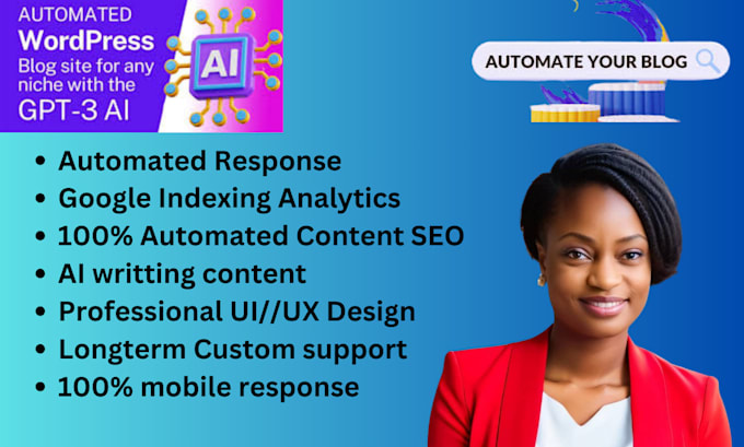 Gig Preview - Create automated blog wordpress news website, autoblog with google news approval