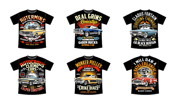 Gig Preview - Do car race adventure, outdoor tshirt design, clothing mockups