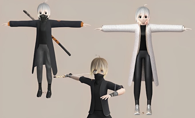 Gig Preview - Edit vrchat avatar humanoid nsfw vrc anime 3d vroid avatar character avis model