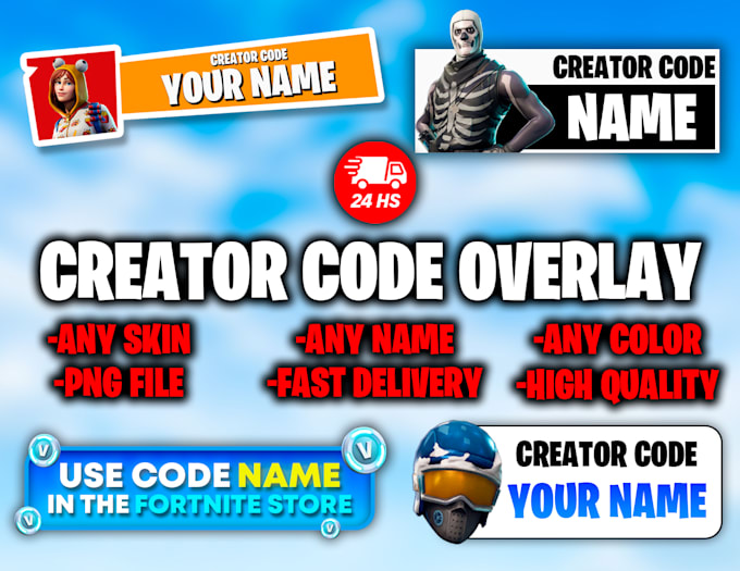 Gig Preview - Design fortnite creator code overlay