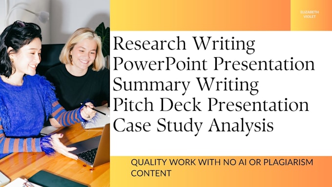 Gig Preview - Write urgent research and powerpoint presentations with no ai or plagiarism