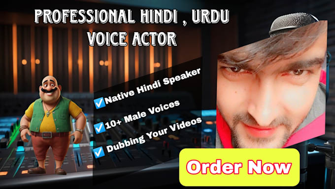 Gig Preview - Record a professional hindi and urdu voice over