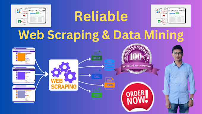 Gig Preview - Do reliable data extraction, data mining and web scraping service