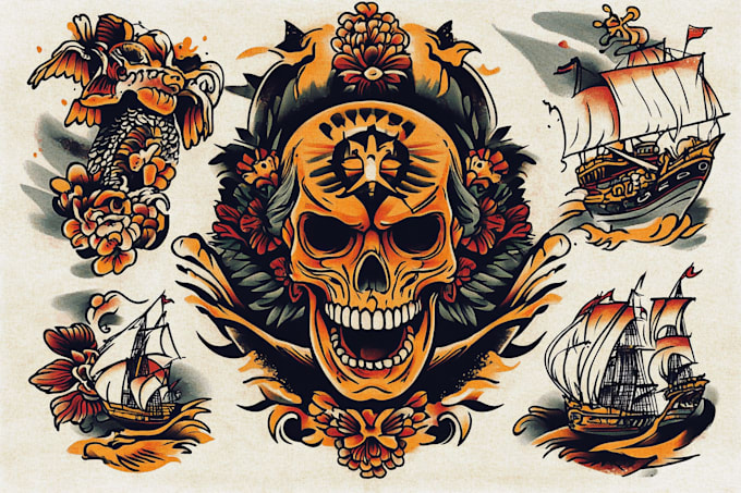 Bestseller - create any design in old school tattoo style