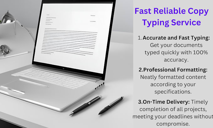 Gig Preview - Provide fast and accurate copy typing services