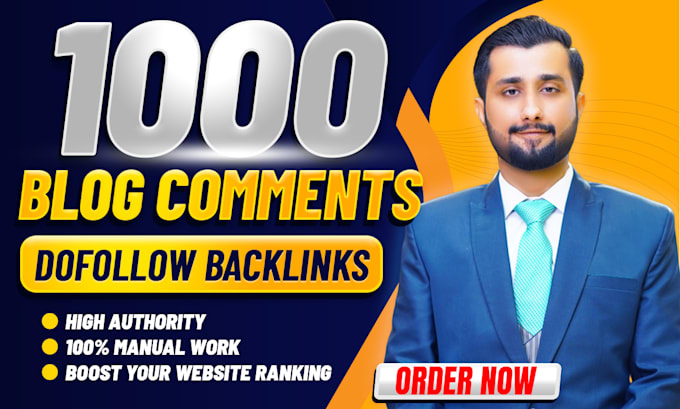 Bestseller - build 1000 dofollow blog comments high quality SEO backlinks for google ranking