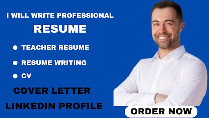 Gig Preview - Write teacher resume, resume, professional resume writing service