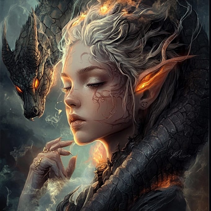 Gig Preview - Create beautiful digital fantasy art and illustrations