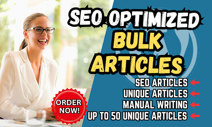 Bestseller - write 50 unique bulk SEO articles for wordpress blog