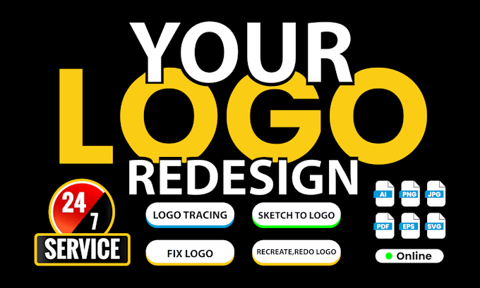 Gig Preview - Quickly redesign, redo, recreate, trace, and fix your logo or image in vector