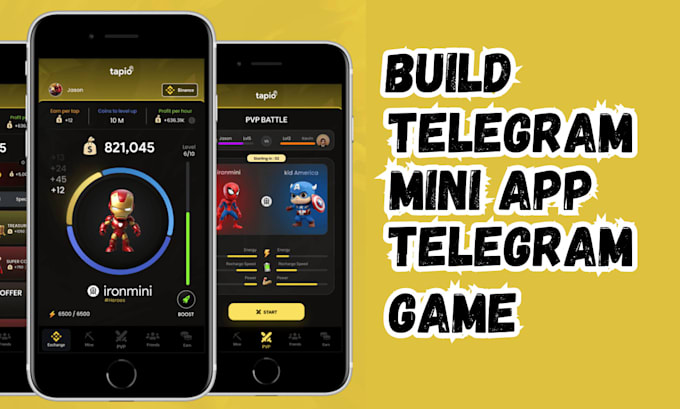 Bestseller - build telegram mini app telegram mini game tapswap bot hamster kombat clon