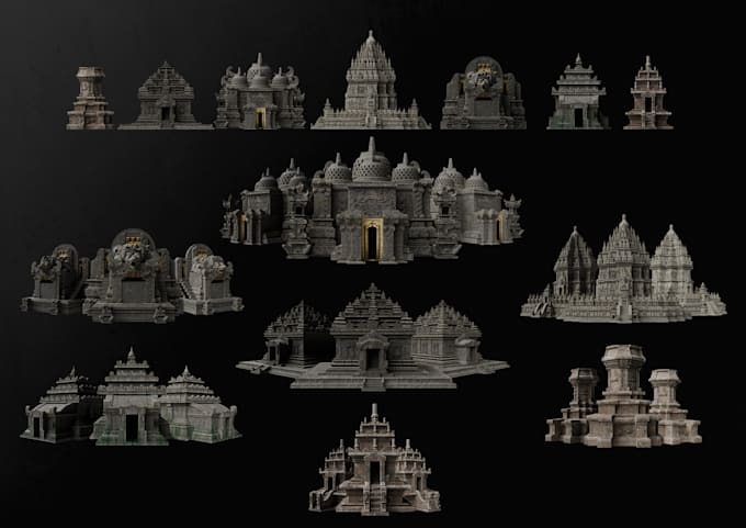 Gig Preview - Create a 3d model of an ancient building and texturing