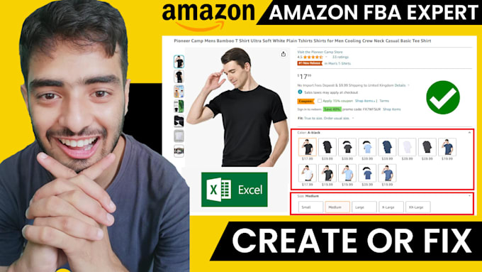 Gig Preview - Create amazon product listing, variation or fix amazon listing errors