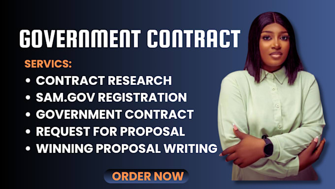 Gig Preview - Do a winning bid proposal, research,  to rfp, government contract